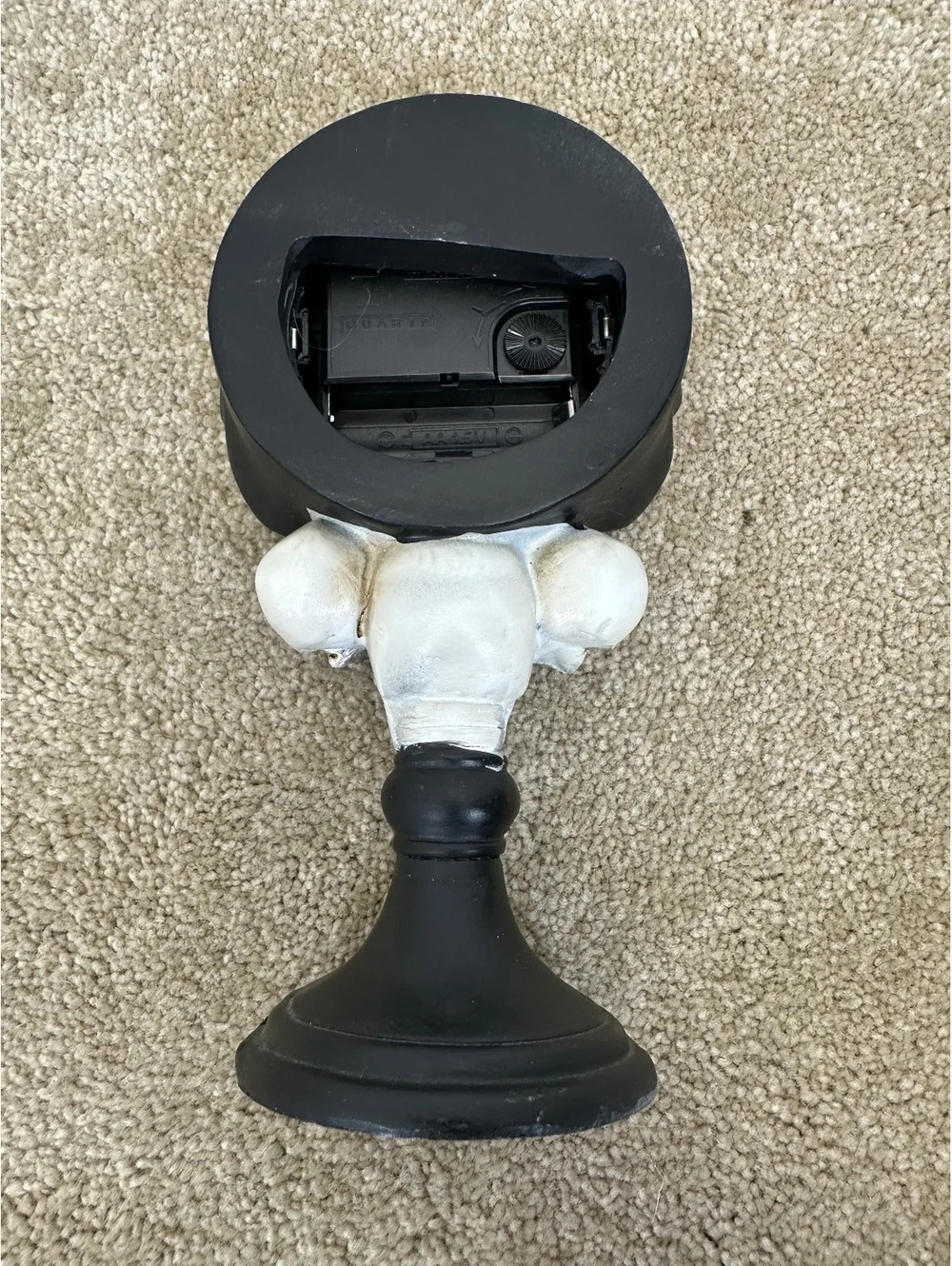 Gothic Halloween Skull Desk Clock Dark Academia Works Tested Creepy Resin